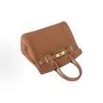 HERMES Birkin 25 Gold buckle Platinum handbag 25 Women\'s Edition 37 Gold Brown